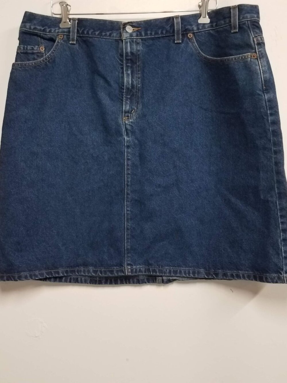 Vintage Levi's 550 5-Pocket Denim Jean Skirt Size 20W Blue Plus VTG